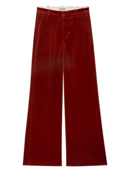 Pantaloni Zadig&voltaire de catifea roșu