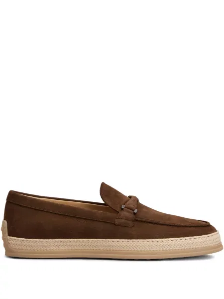 Pantofi loafer Tod's din piele de căprioară maro