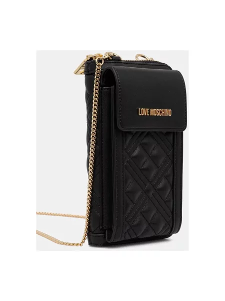 Love Moschino portfel z imitacji skóry czarny