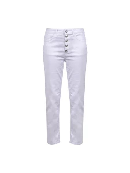 Zwężane dżinsy Dondup biały