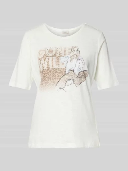 T-shirt z nadrukowanym motywem Milano Italy biała