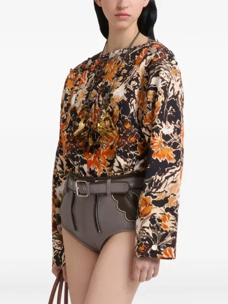 Top Marni cu imagine negru
