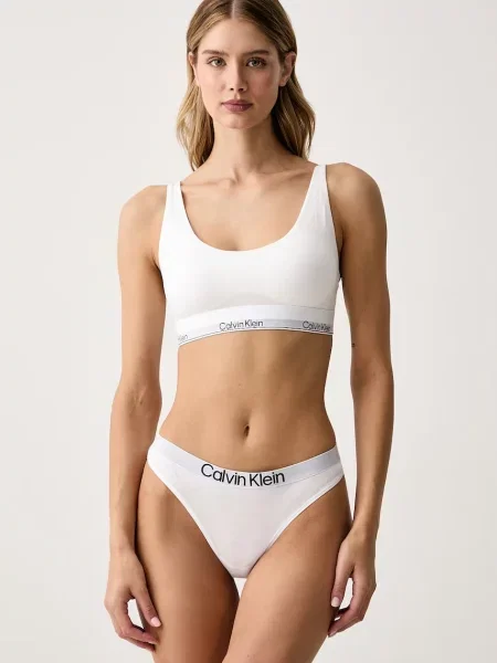 Calvin Klein Underwear tangá dámske s elastanom biela