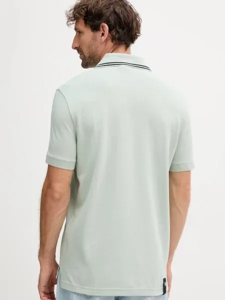 Однотонное поло Armani Exchange зеленое
