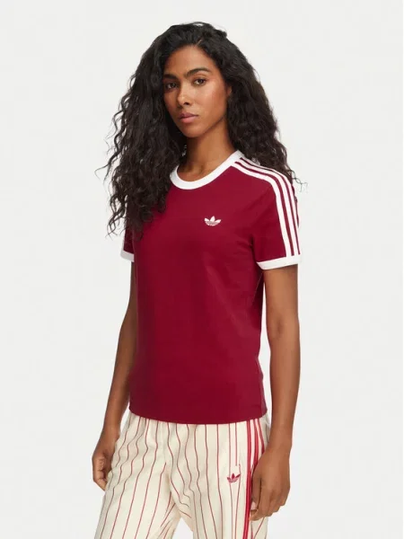ADIDAS ORIGINALS Majica Slim / bijela crvena