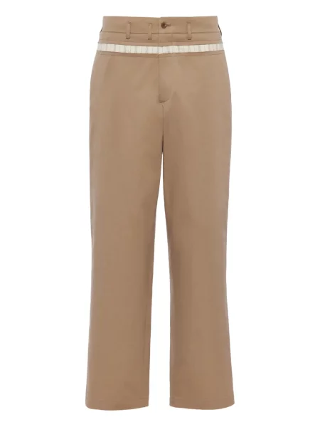 Pantaloni Maison Margiela în carouri maro