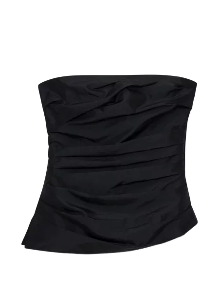 Top Simkhai cu volane negru