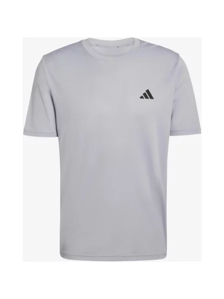 Koszulka adidas Workout Essentials Base 3 paski krótki rękaw szara S czarna