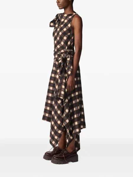 Rochie midi Monse asimetrică negru