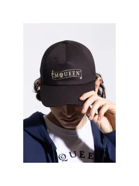 Czapka z daszkiem Alexander Mcqueen czarna