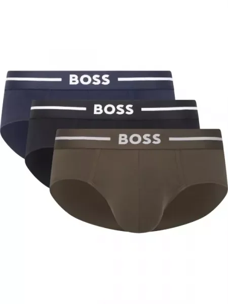 BOSS BLACK Chiloți slipi HipBr 3P Bold negru