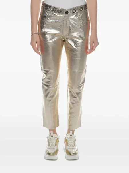 Decupat pantaloni One Teaspoon din piele cu motiv cu inimi