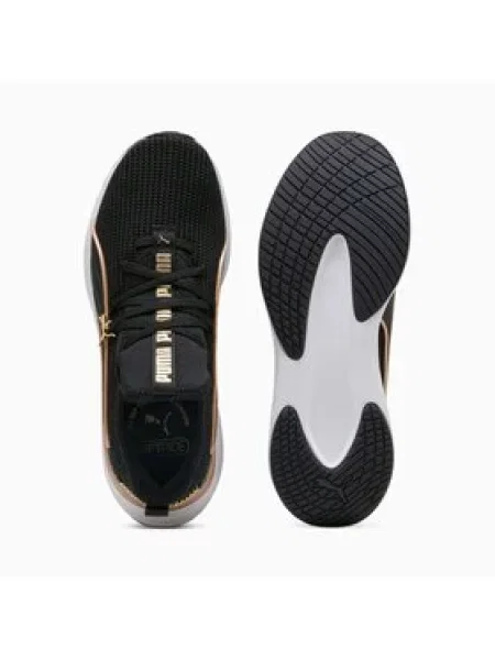 Női cipők PUMA Softride Sabrina Polished Chrome puma black/puma white/puma gold. Méret: 37 EU fekete