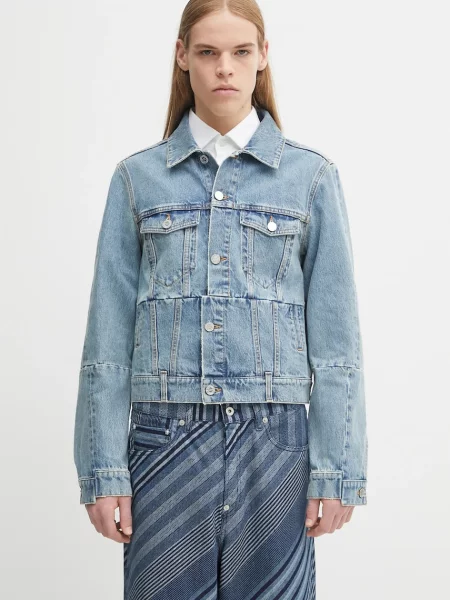 VETEMENTS geacă jeans Cut-Up Fitted Denim de tranziție