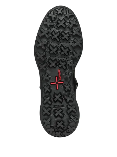 Botine Geox cu șireturi din piele negru