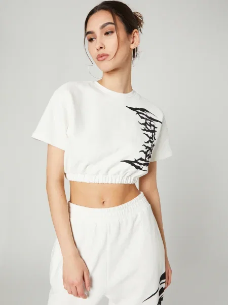VIERVIER Tricou Marit alb murdar