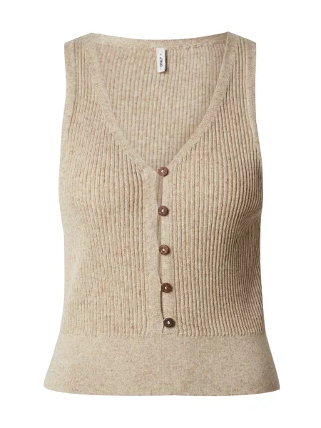 ONLY Top brodat ONLLINA piatră gri