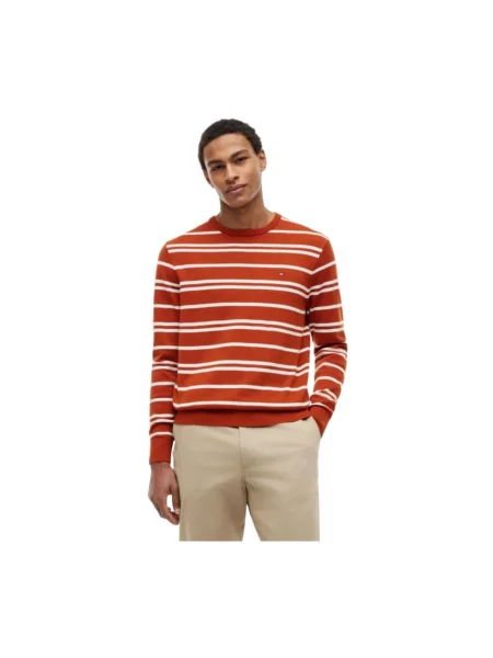 Sweter Tommy Hilfiger z okrągłym dekoltem