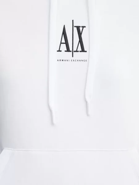 Hanorac cu glugă Armani Exchange alb