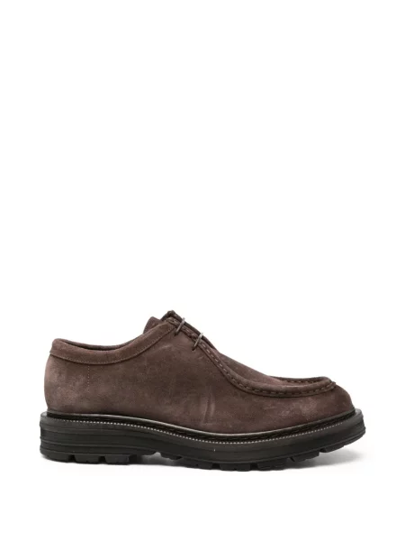 Loafersy Sturlini Firenze zamszowe brązowe
