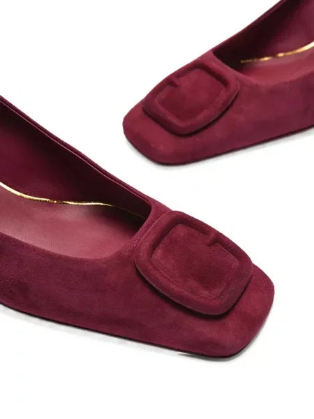 Pantofi cu toc Santoni cu cataramă violet