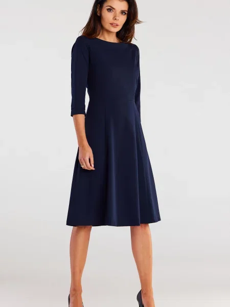 Midi obleka Awama črna