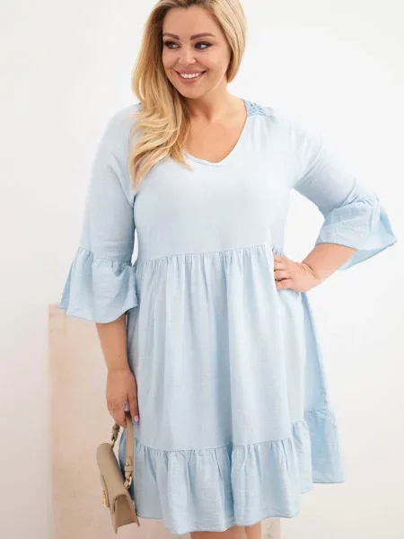 Rochie Kesi Włoski din dantelă albastru
