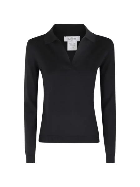 Gulerat tricou polo Gran Sasso negru