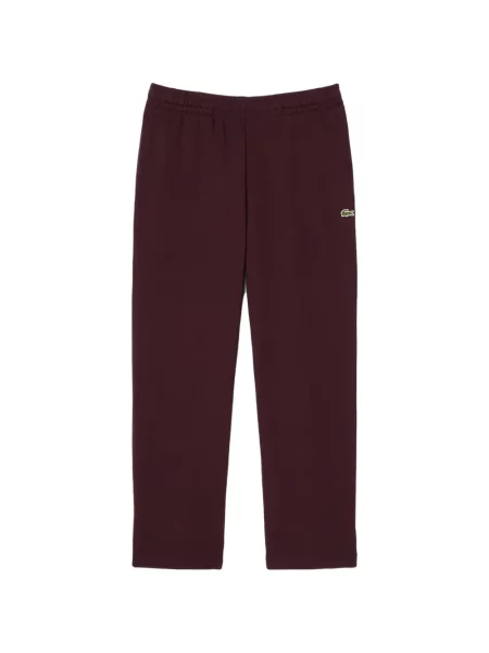 Pantaloni Lacoste alergare cu autograf roșu