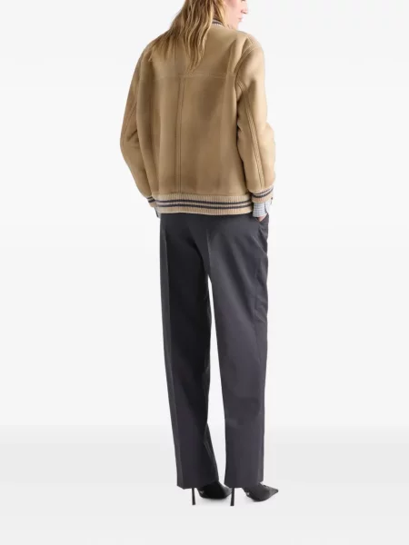 Pantaloni Prada de mohair gri