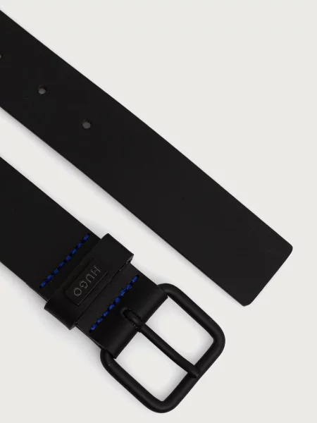 HUGO Blue curea pentru bărbați din piele negru