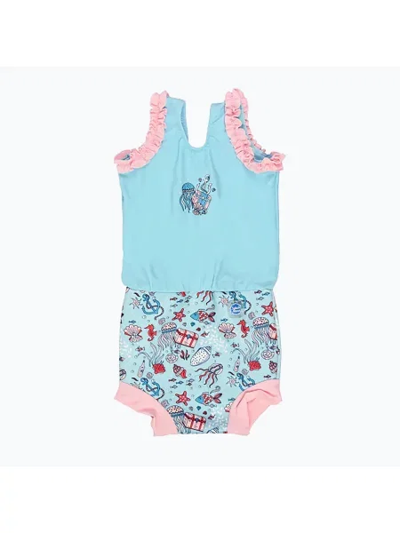 Детски бански от една част Splash About Happy Nappy Hidden Treasure CHNHTM син