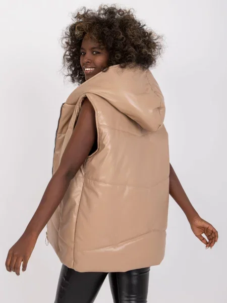 Vestă Lakerta din piele negru