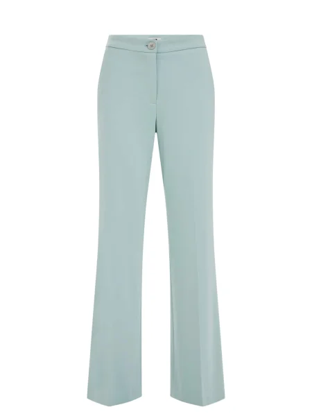 WE Fashion Pantaloni cu dungă mentă verde