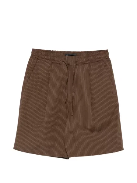 Pantaloni scurți Low Brand cu dungi maro