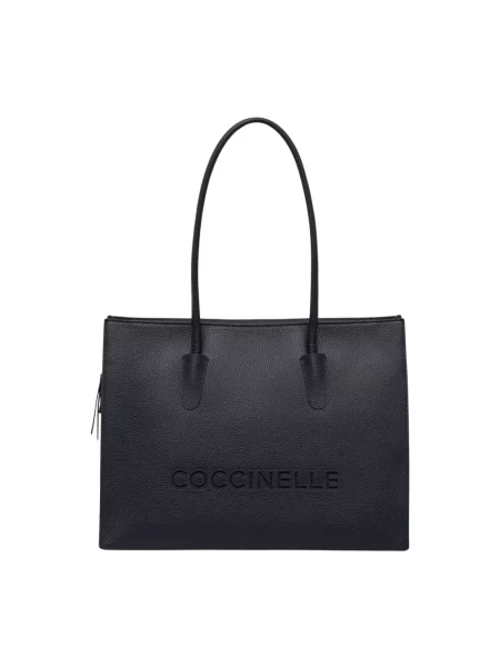 Coccinelle torebka shopper skórzana czarna