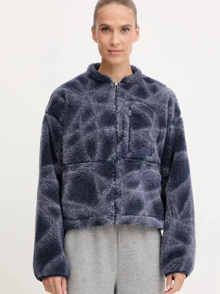 The North Face bluza polarowa Extreme Pile granatowy wzorzysta