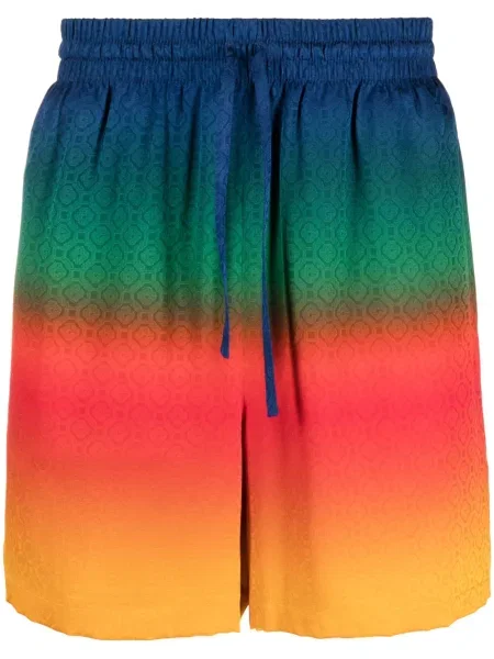 Pantaloni scurți Casablanca de mătase albastru