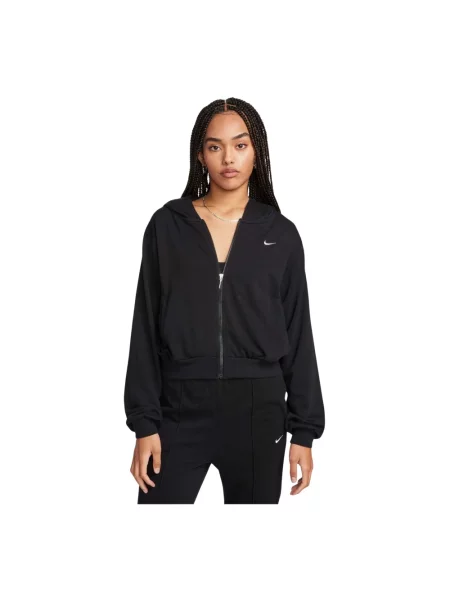 Lniany top sportowy Nike czarny