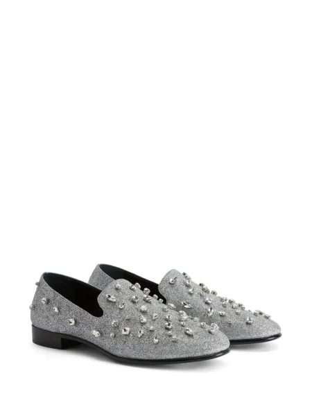Pantofi loafer Giuseppe Zanotti argintiu