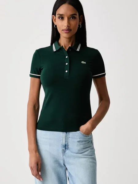 Tricou polo Lacoste verde