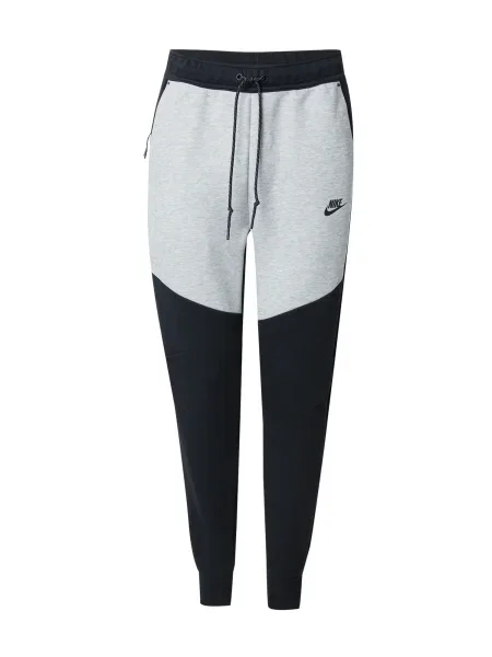 Nike Sportswear Pantaloni TCH FLC gri deschis negru