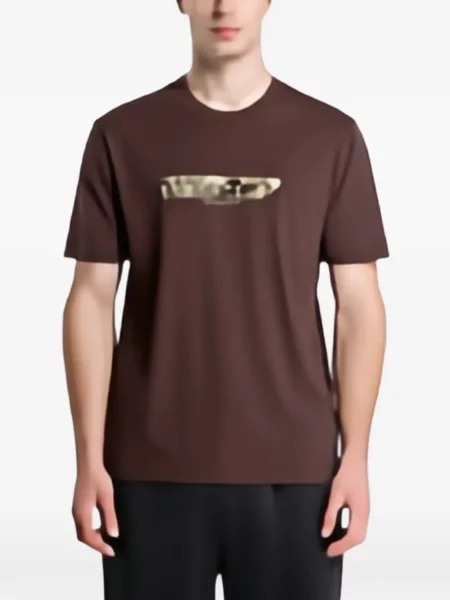 Tricou Ea7 Emporio Armani cu imagine maro