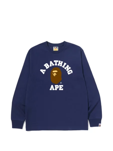 Lung tricou A Bathing Ape® cu imagine albastru
