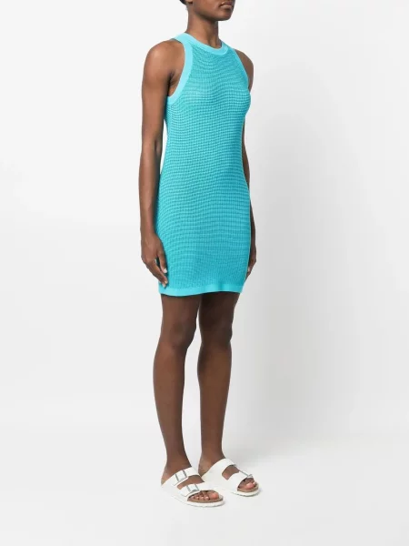 Ριγέ πλεκτή κοστούμι φόρεμα Solid & Striped μπλε