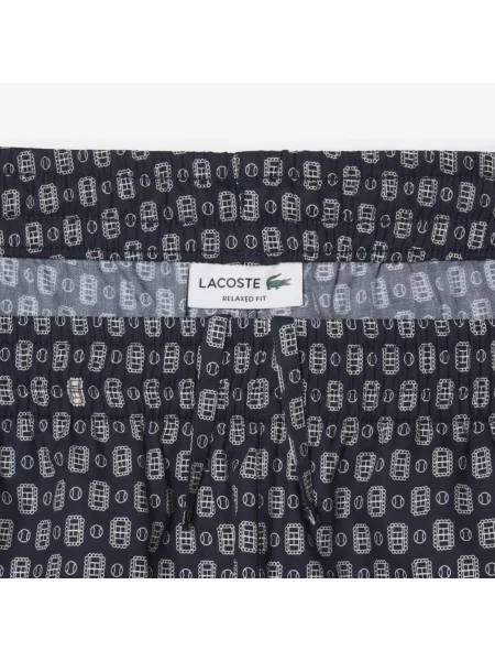 Lacoste Szorty Z Nadrukiem I Relaxed Fit granatowe
