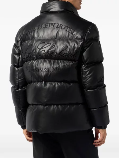 Geanta de piele Philipp Plein negru