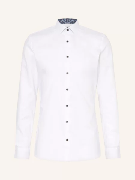 Olymp Koszula Super Slim Fit weiss brązowa