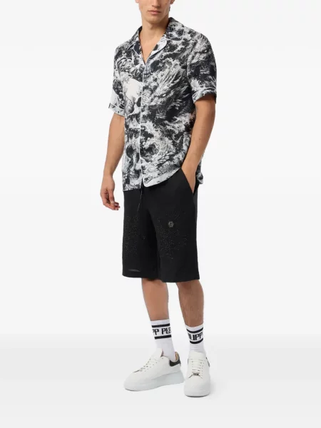 Cămașă Philipp Plein cu imagine negru