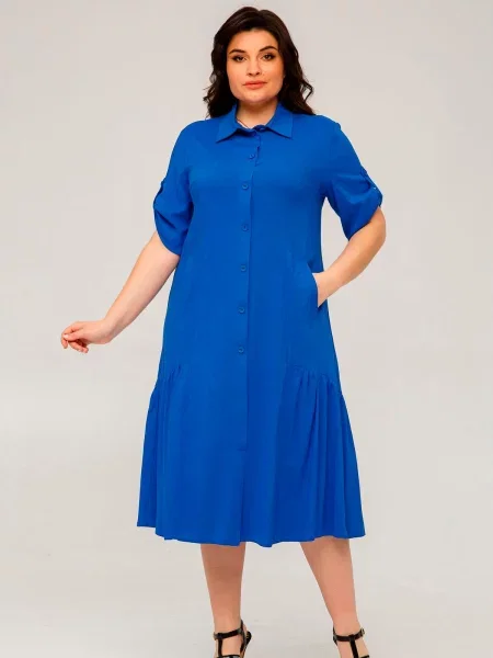 Сукня міді All Posa поліестер/еластан синій